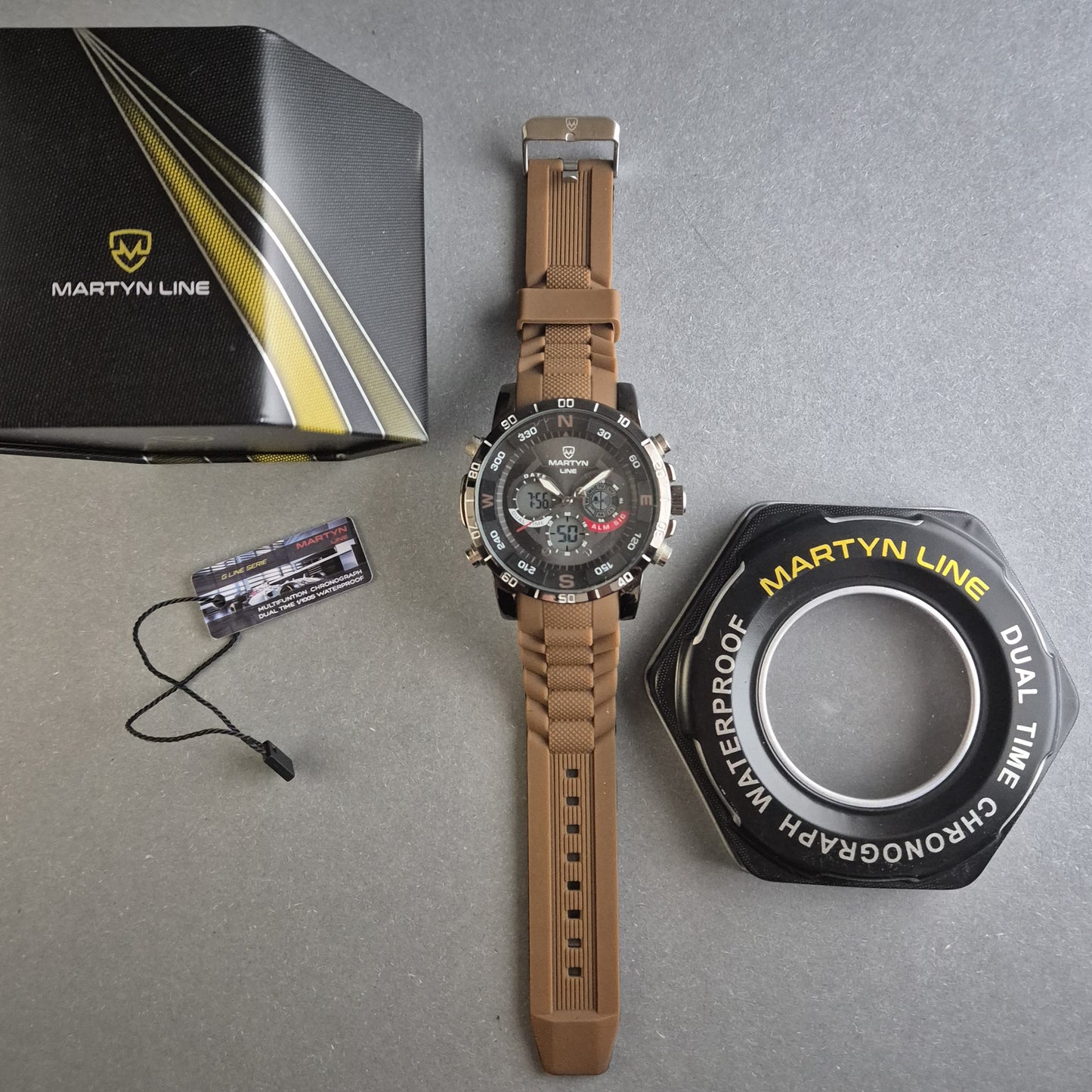 Martyn Line Herrenarmbanduhr Chronograph mit Kompass-Design