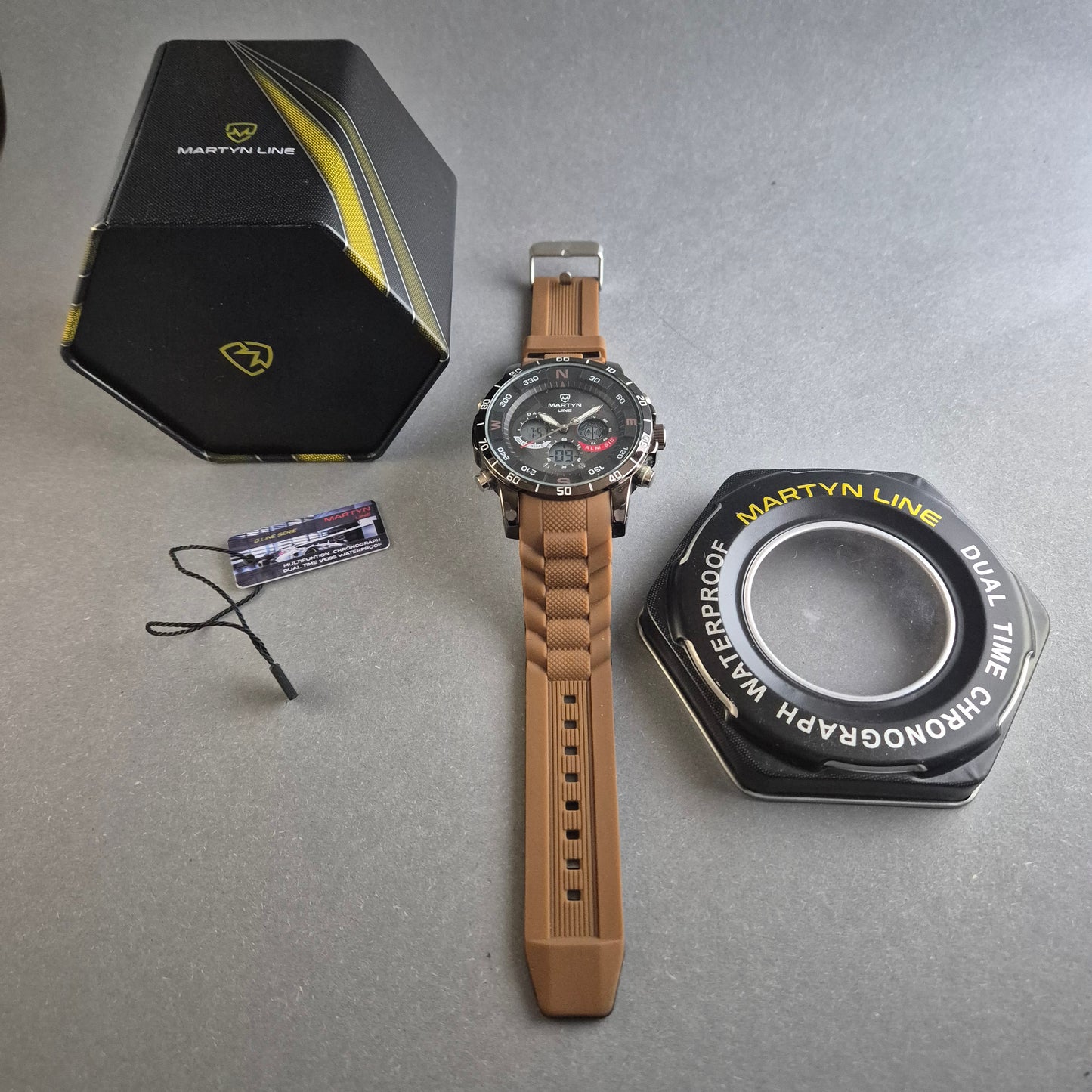 Martyn Line Herrenarmbanduhr Chronograph mit Kompass-Design