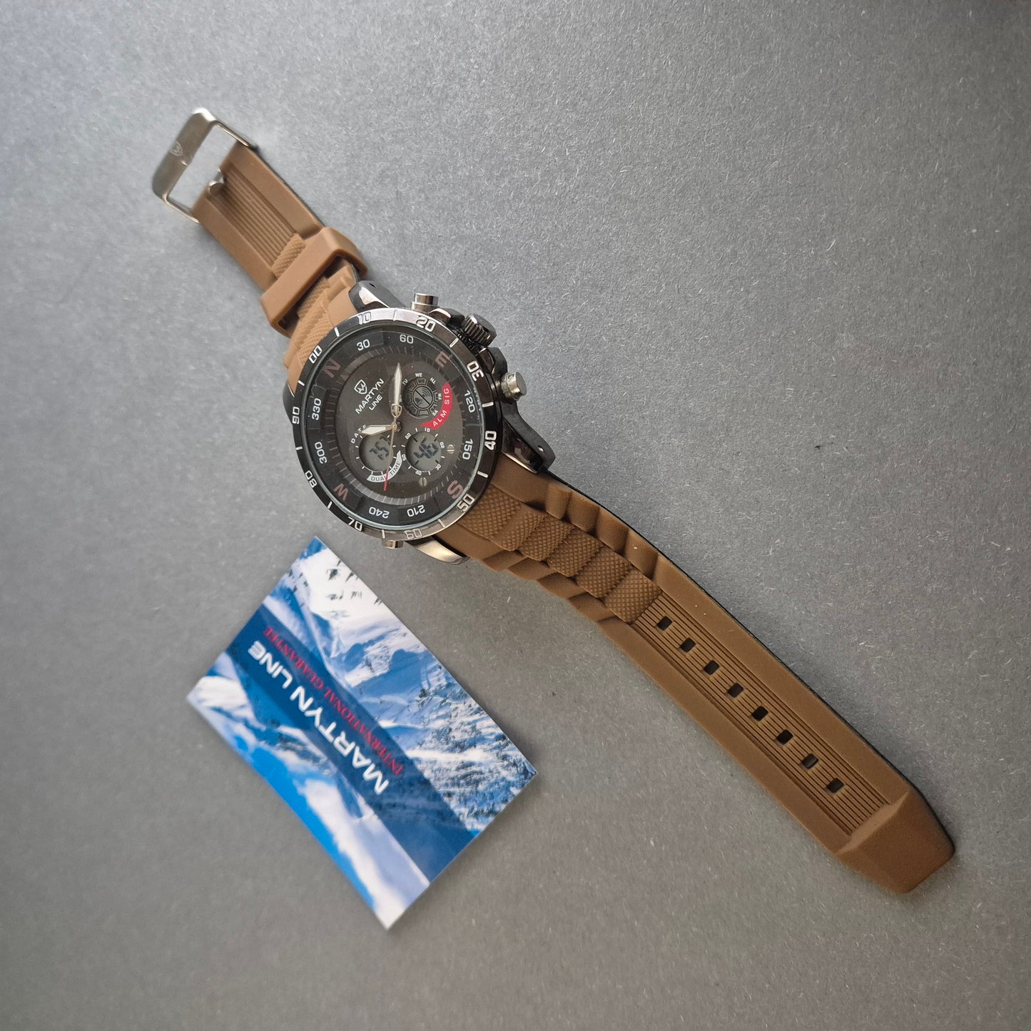 Martyn Line Herrenarmbanduhr Chronograph mit Kompass-Design