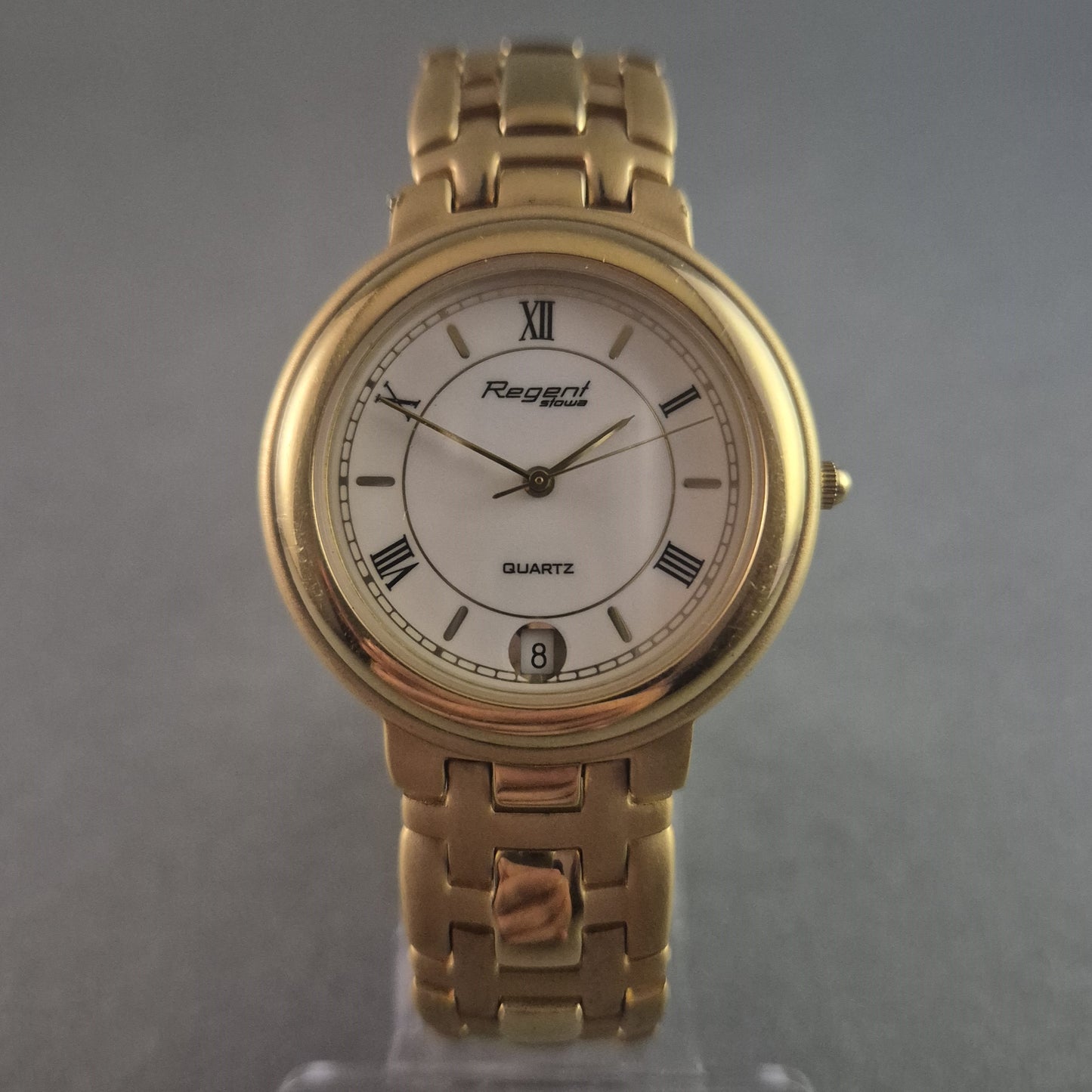 Klassische Regent Herrenarmbanduhr – Goldene Eleganz mit zeitlosem Stil