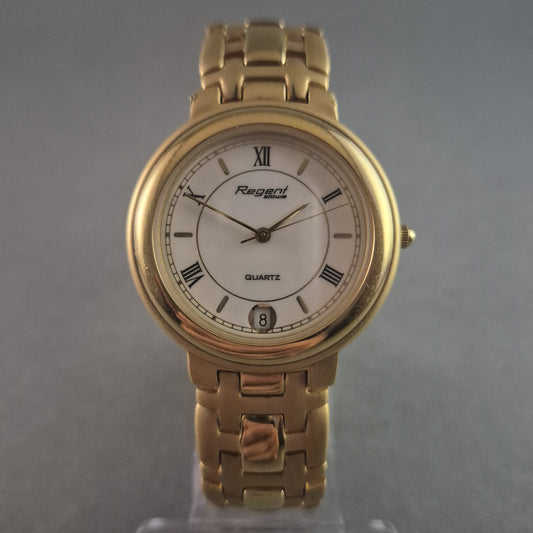 Klassische Regent Herrenarmbanduhr – Goldene Eleganz mit zeitlosem Stil