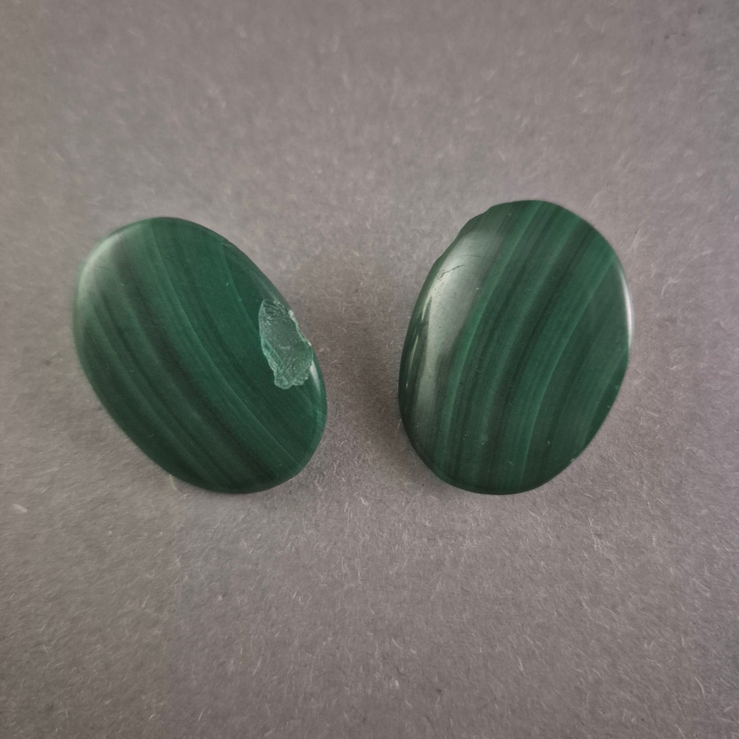 Vintage Malachit-Ohrclips – Elegante grüne Schönheit