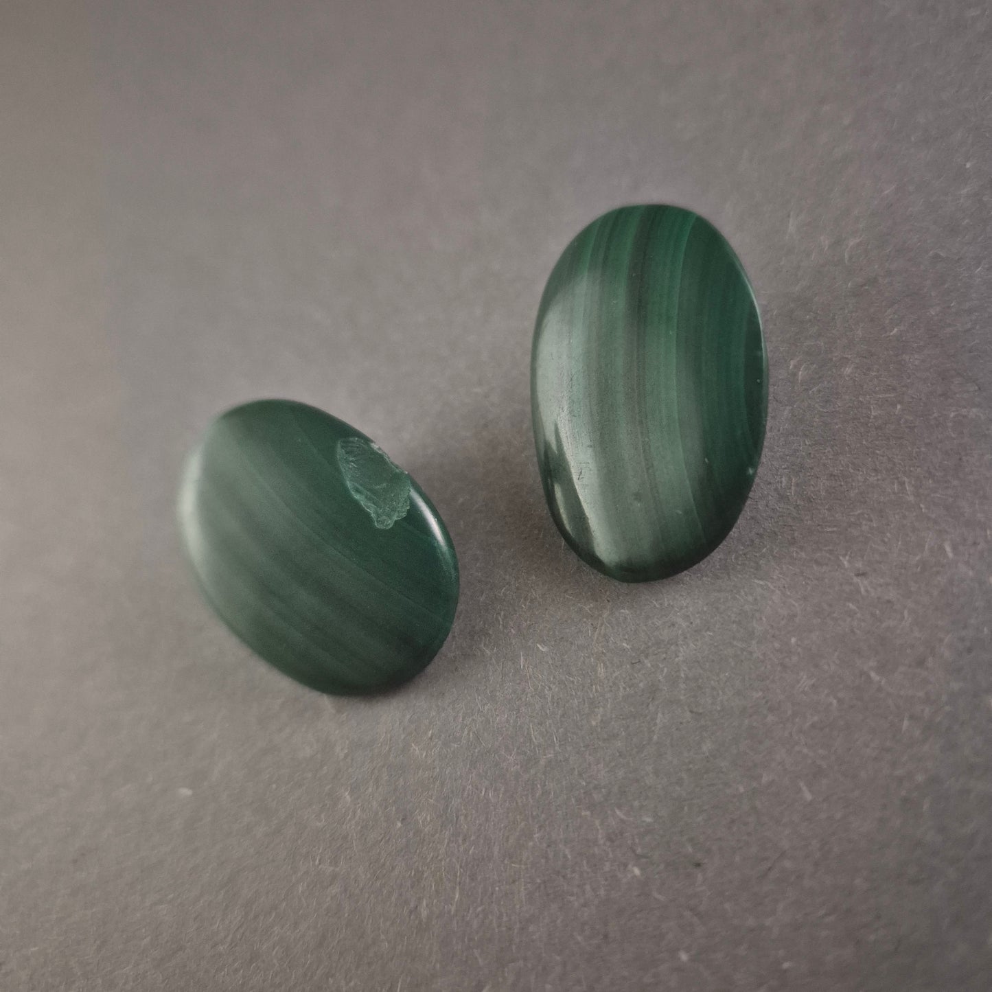 Vintage Malachit-Ohrclips – Elegante grüne Schönheit