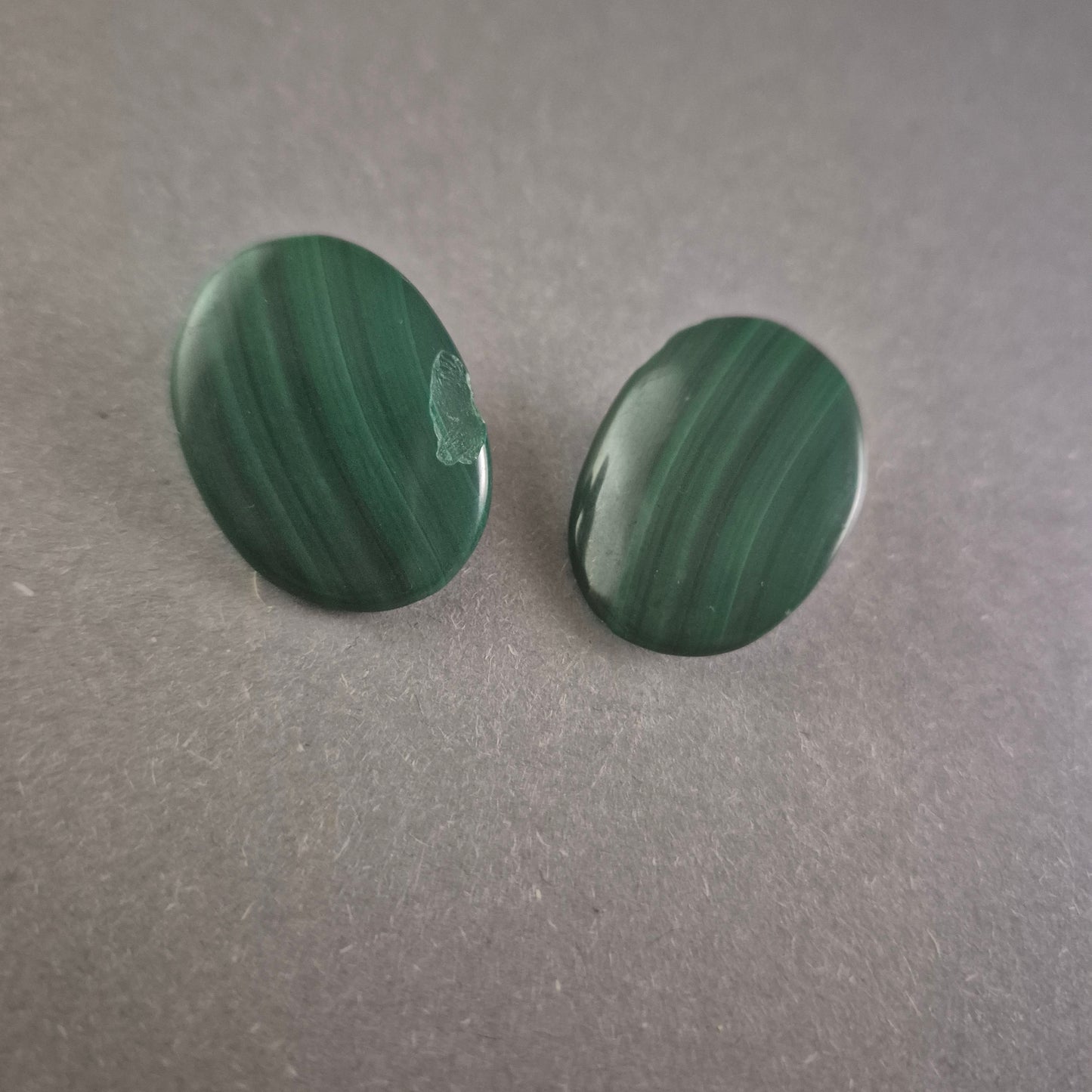 Vintage Malachit-Ohrclips – Elegante grüne Schönheit