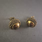 Vintage Ohrclips im Antik-Design – Messinglook mit Noppenstruktur