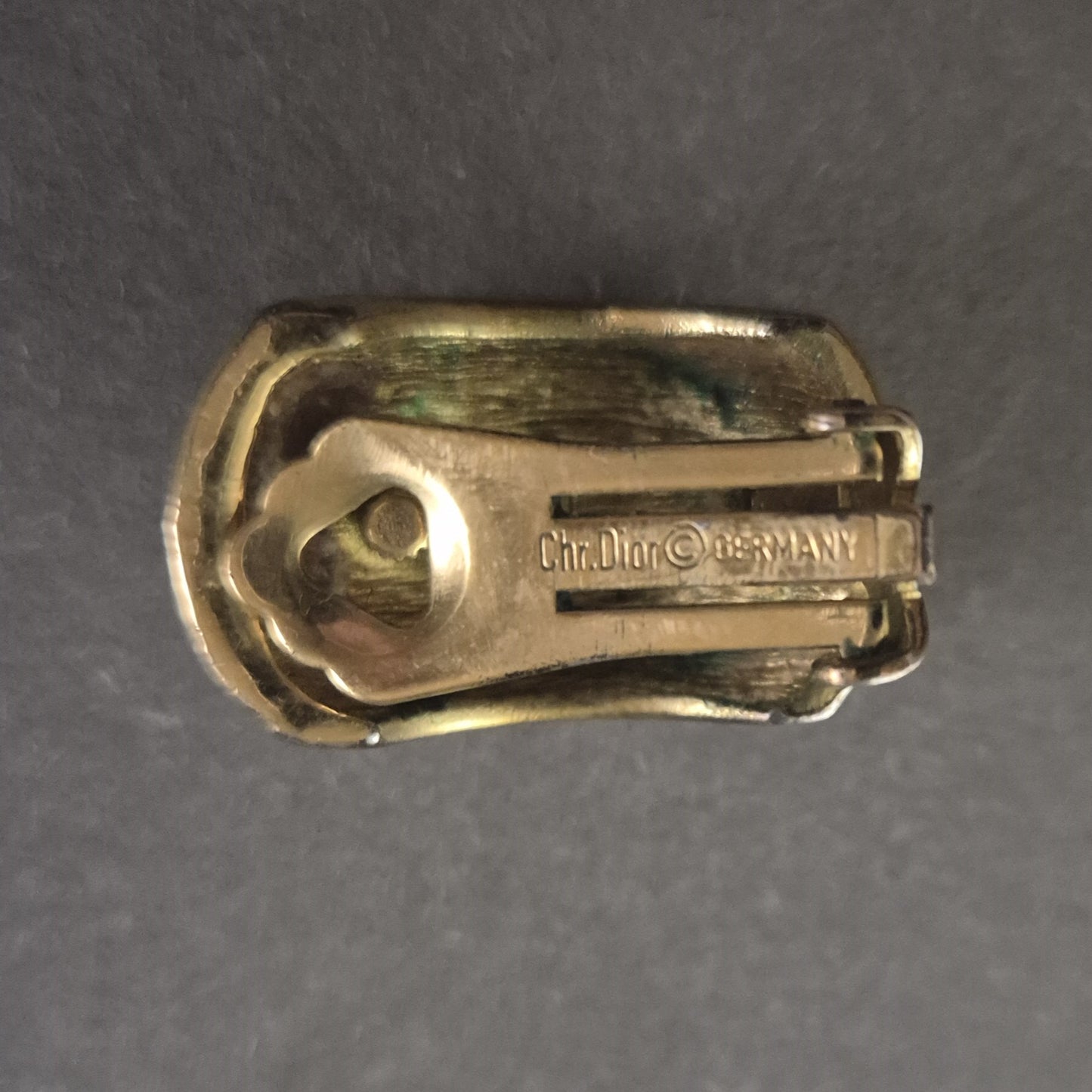 Christian Dior Vintage-Ohrringe – Vergoldete Designer-Clips aus Deutschland