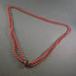 Vintage Rotkorallen-Kette – Zweireihiges Design mit klassischem Verschluss