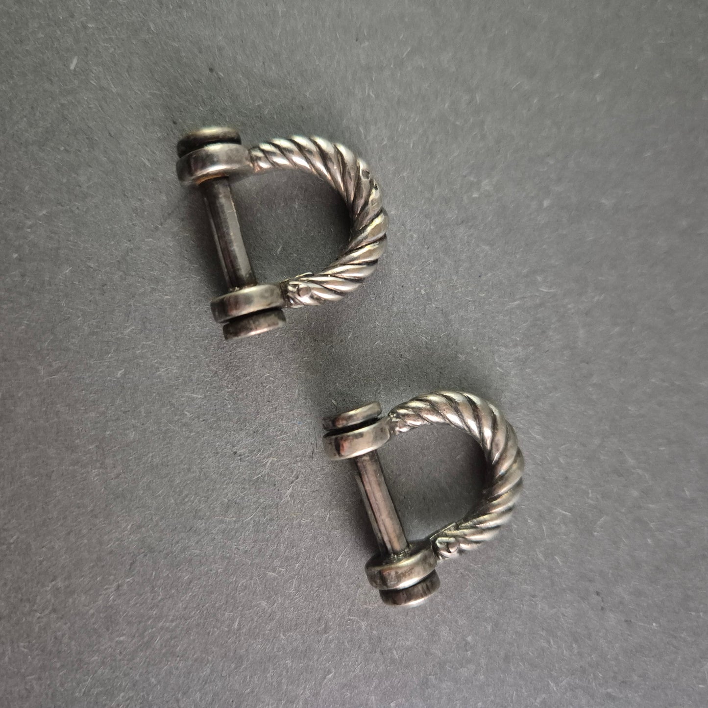 Vintage Sterling Silber Manschettenknöpfe – Elegantes Tau-Design