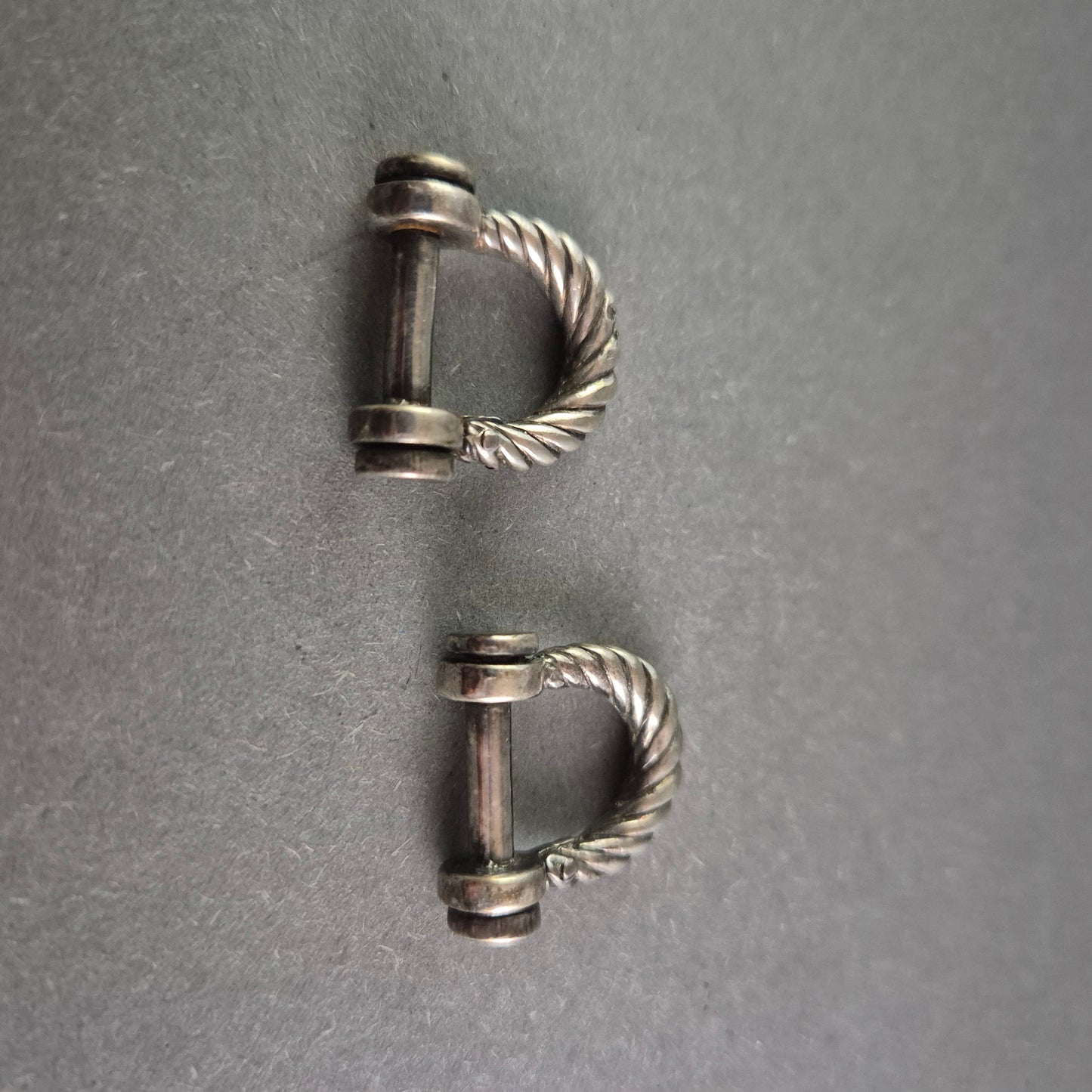 Vintage Sterling Silber Manschettenknöpfe – Elegantes Tau-Design