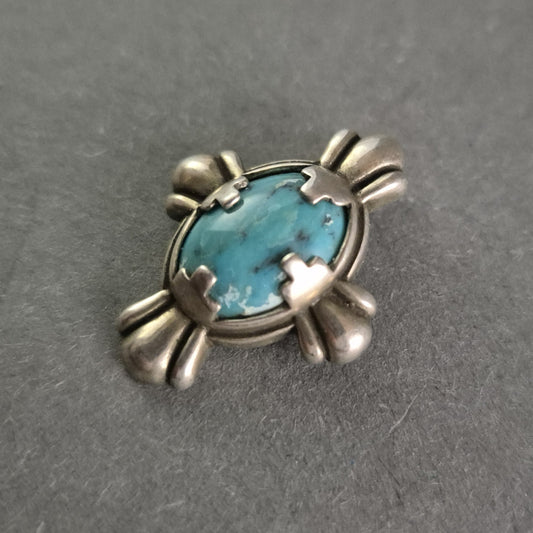 Vintage Sterling Silber Anhänger mit Türkis – Exquisite Handwerkskunst