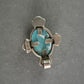 Vintage Sterling Silber Anhänger mit Türkis – Exquisite Handwerkskunst