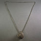 Vintage Sterling Silber Kugel-Anhänger – Extravagantes Design mit Kette