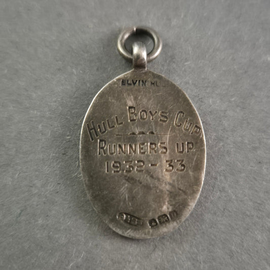 Vintage Silbermedaille – Hull Boys Cup 1932-33