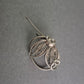 Filigrane Vintage-Brosche – Elegantes Blätter-Design aus Silber