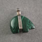 Vintage Malachit-Anhänger mit Silberfassung – Mystische Eleganz
