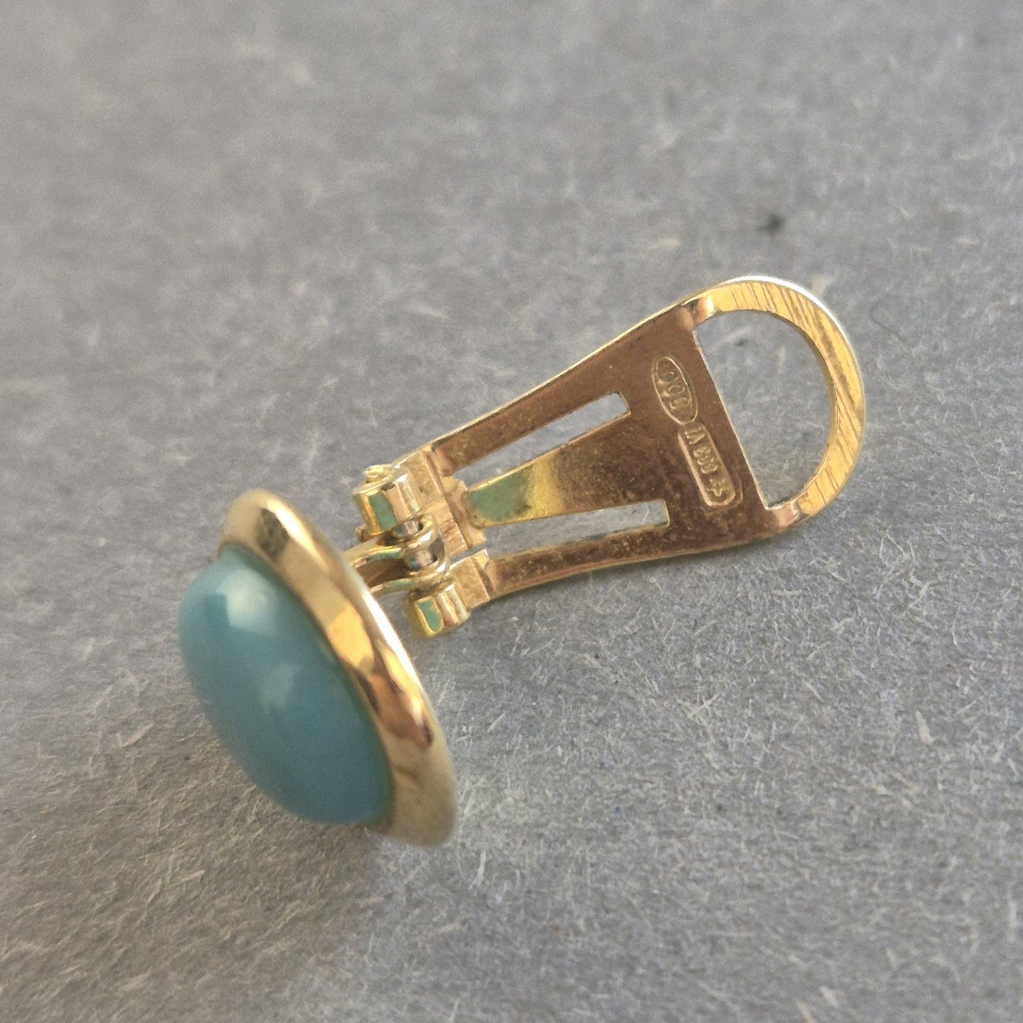 Vintage Clip-Ohrringe mit Türkis – Elegante Retro-Akzente