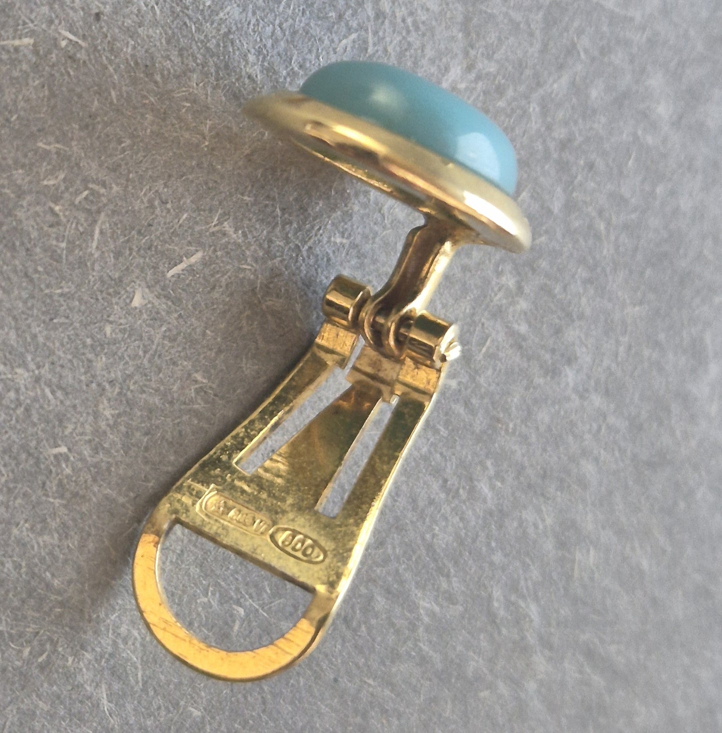 Vintage Clip-Ohrringe mit Türkis – Elegante Retro-Akzente