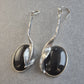 Elegante Silber Ohrhänger mit Onyx – Zeitlose Eleganz mit natürlichem Schwung