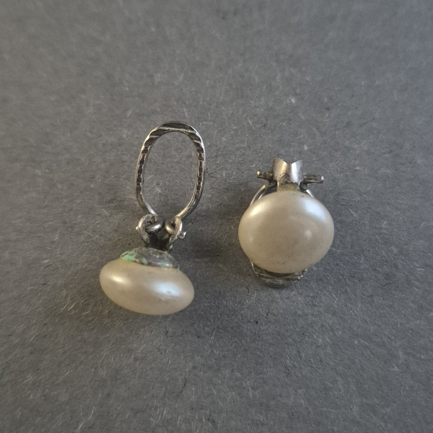 Vintage Clip-Ohrringe mit Perlmutt – Klassische Eleganz im Retro-Stil