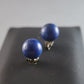Vintage Clip-Ohrringe mit blauen Steinen – Klassische Eleganz in tiefem Blau