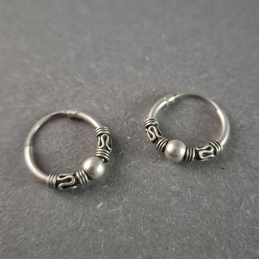 Vintage Bali Creolen aus Silber – Ethno-Charme und zeitlose Eleganz