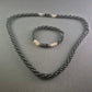 Elegantes Perlen-Set: Halskette und Armband mit schwarzem Onyx