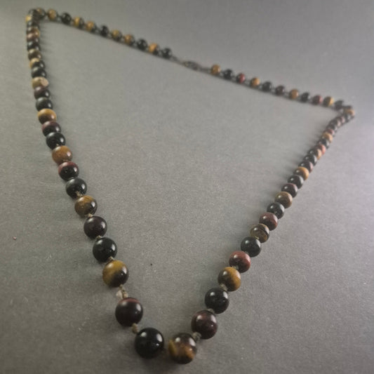 Elegante Halskette aus Tigerauge – Zeitloser Charme in warmen Erdtönen