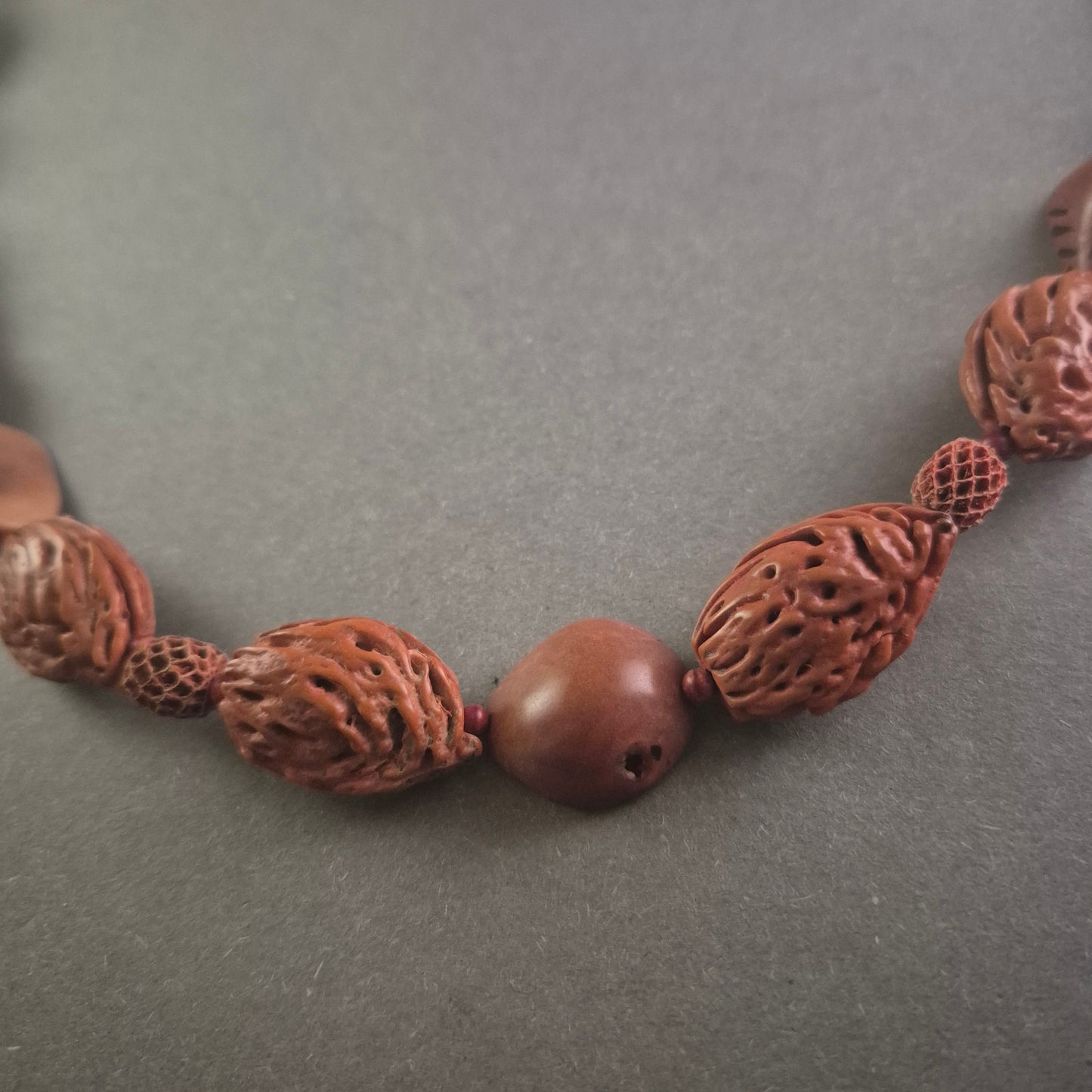 Natursamen-Halskette Einzigartiger Ethno-Schmuck aus natürlichen Materialien