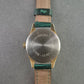 Vintage EMES Armbanduhr – Klassisches Design mit grünem Lederarmband