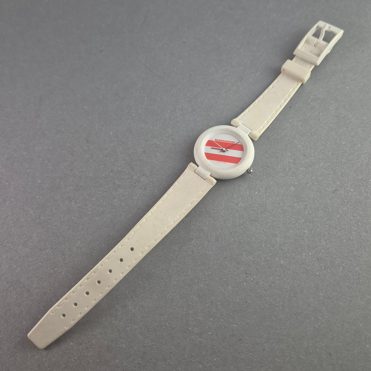 Vintage Raab Karcher Armbanduhr – Stilvolles Retro-Design aus der Schweiz