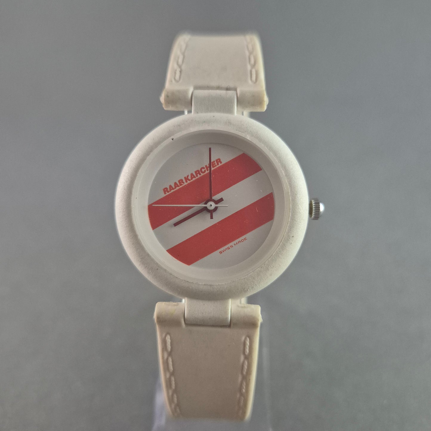 Vintage Raab Karcher Armbanduhr – Stilvolles Retro-Design aus der Schweiz
