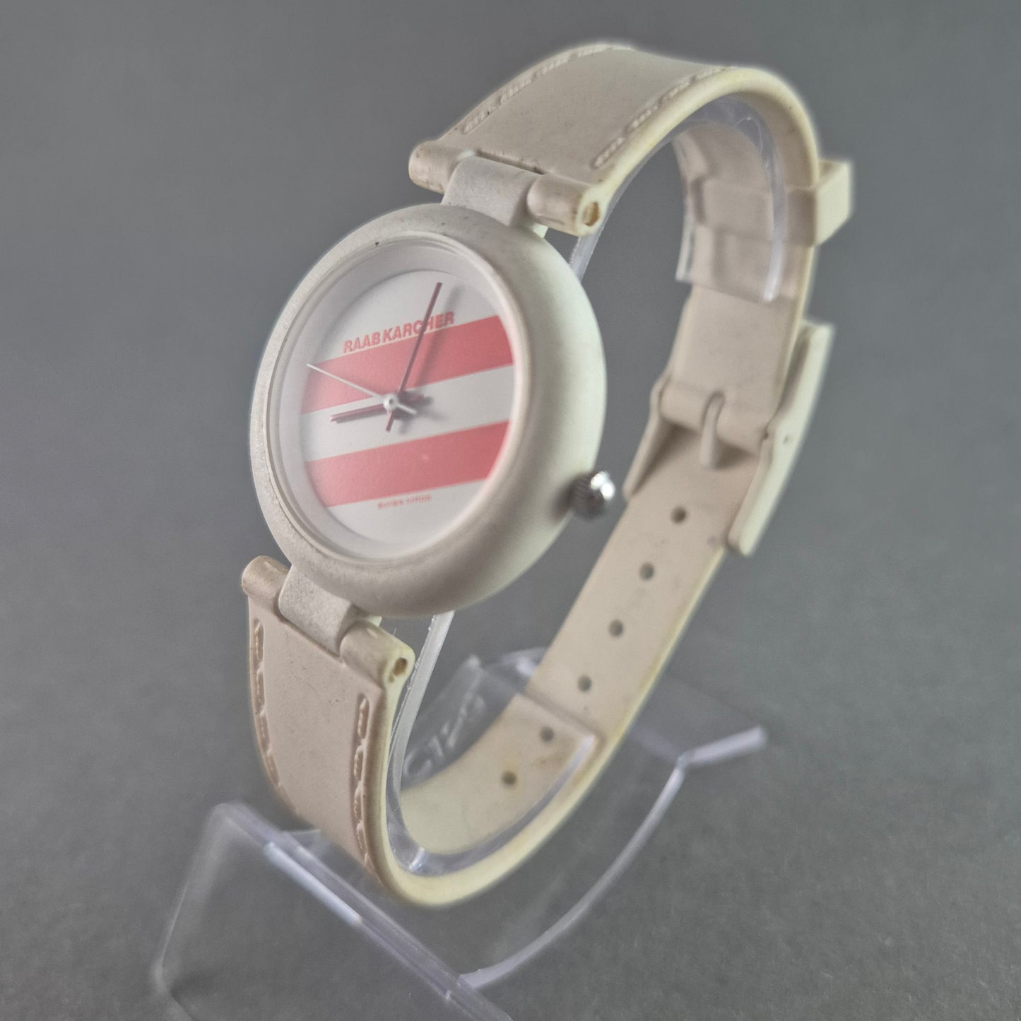 Vintage Raab Karcher Armbanduhr – Stilvolles Retro-Design aus der Schweiz