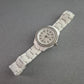 Elegante Fossil Damenarmbanduhr – Zeitloses Design in Weiß und Silber