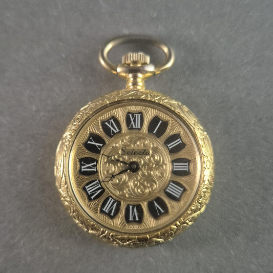 Elegante Selecta Taschenuhr – Antikes Design mit römischen Ziffern
