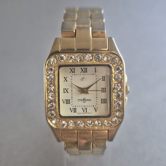 Elegante Stelsman Damenarmbanduhr – Glamouröses Design mit Strasssteinen