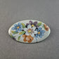 Vintage Emaille-Brosche mit Blumenmotiv – Handbemaltes Unikat