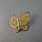 Vintage Schmetterlings-Brosche – Filigrane Goldoptik mit Blütenmuster