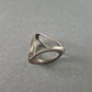 Moderner Silberring mit geometrischem Design – Avantgardistischer Stil