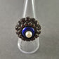 Antiker Silberring mit Granat, Lapislazuli & Perle – Exquisite Handwerkskunst
