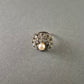 Antiker Silberring mit Perle & Markasiten – Elegantes Jugendstil-Design