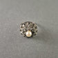 Antiker Silberring mit Perle & Markasiten – Elegantes Jugendstil-Design
