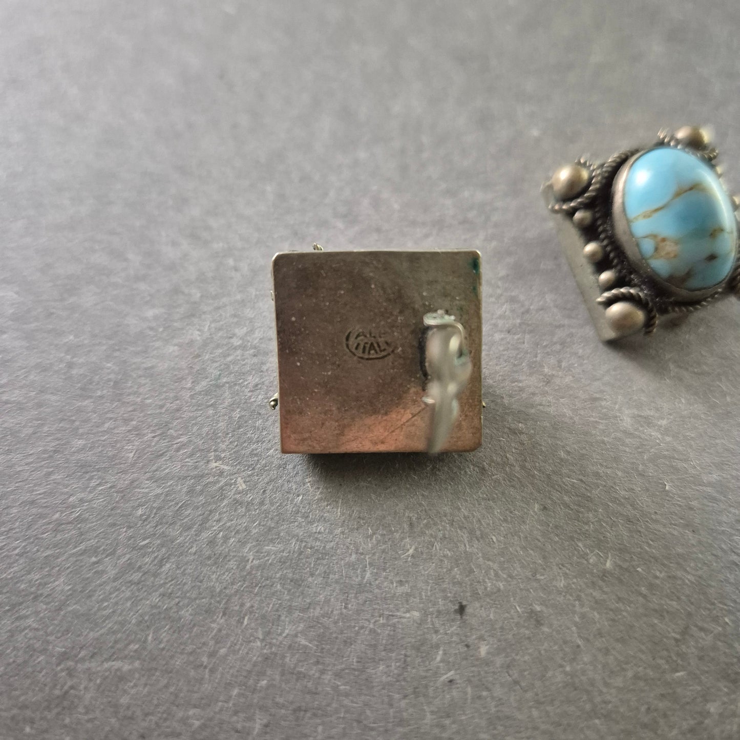 Antike Silber-Ohrclips mit Türkis – Exklusive Handwerkskunst