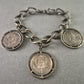 Silberarmband mit historischen Münzen Einzigartiges Vintage-Schmuckstück