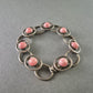 Vintage 925 Silberarmband mit rosa Edelsteinen – Stilvolles Schmuckstück