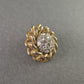 Eleganter Vintage-Clip-Ohrring – Goldfarben mit funkelnden Strasssteinen