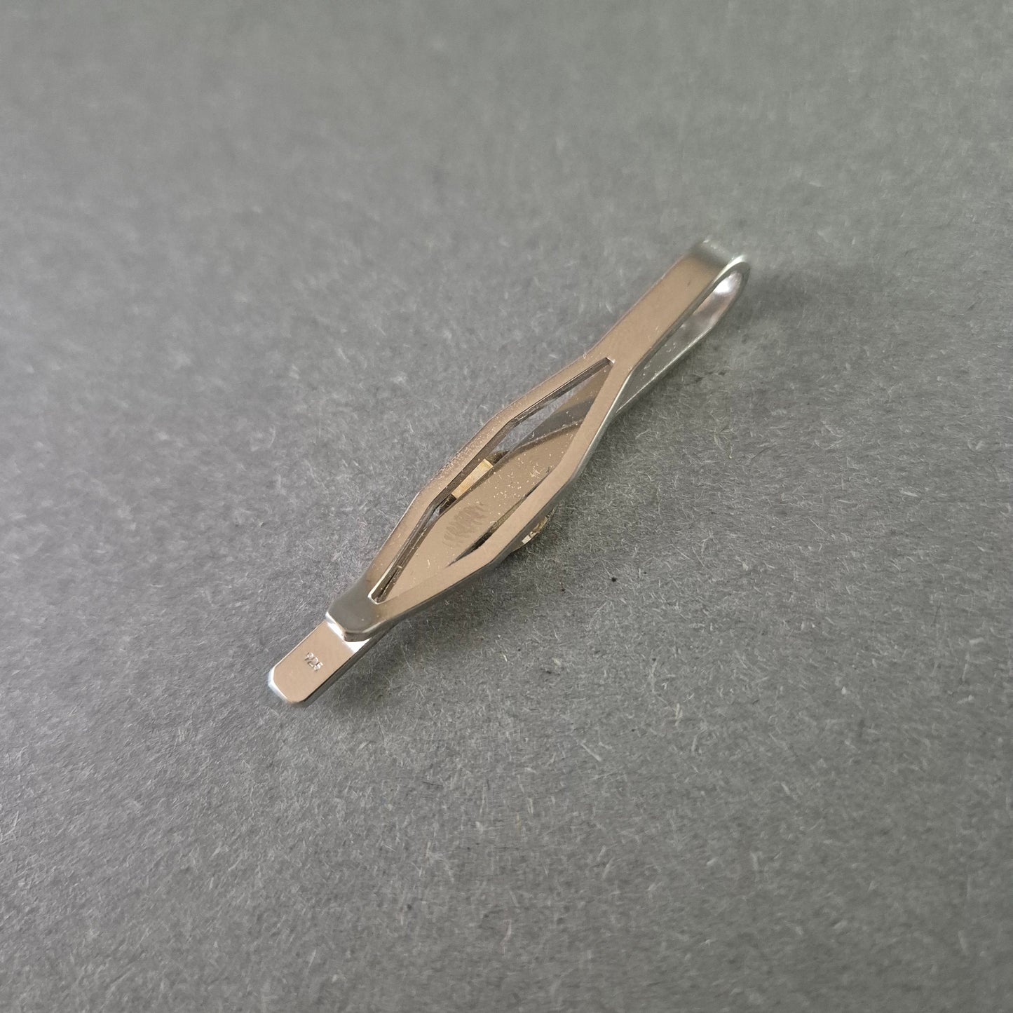 Edle 925 Silber Krawattenklammer – Klassisches Design mit Gravur