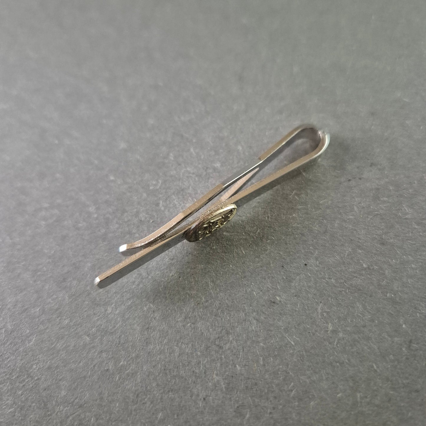 Edle 925 Silber Krawattenklammer – Klassisches Design mit Gravur