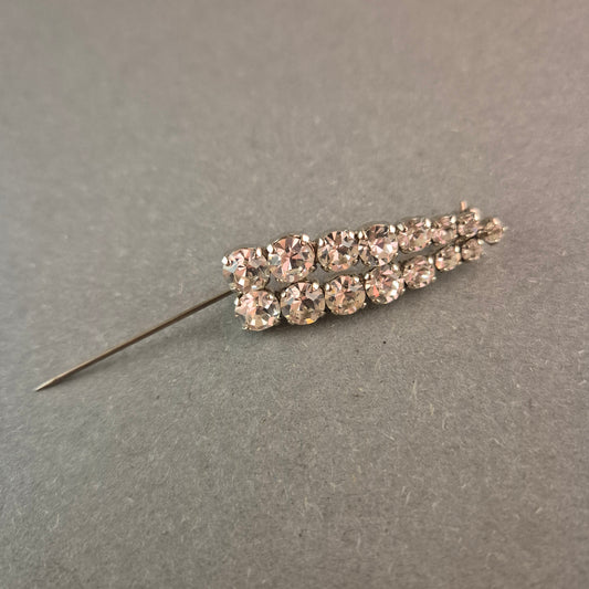 Glanzvolle Vintage-Strass-Brosche – Funkelnder Hingucker