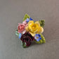 Vintage-Porzellan-Brosche mit Blumenmotiv – Made in England