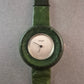 Außergewöhnliche Chelsea Damenarmbanduhr – Grünes Design mit Lederbezug